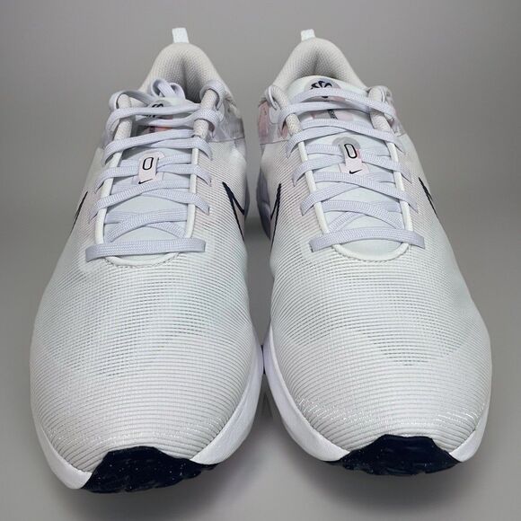 Nike Downshifter Trainers Women Sz 11 Pink White DX7885-100 Pearl Navy Run Jog - Picture 7 of 10